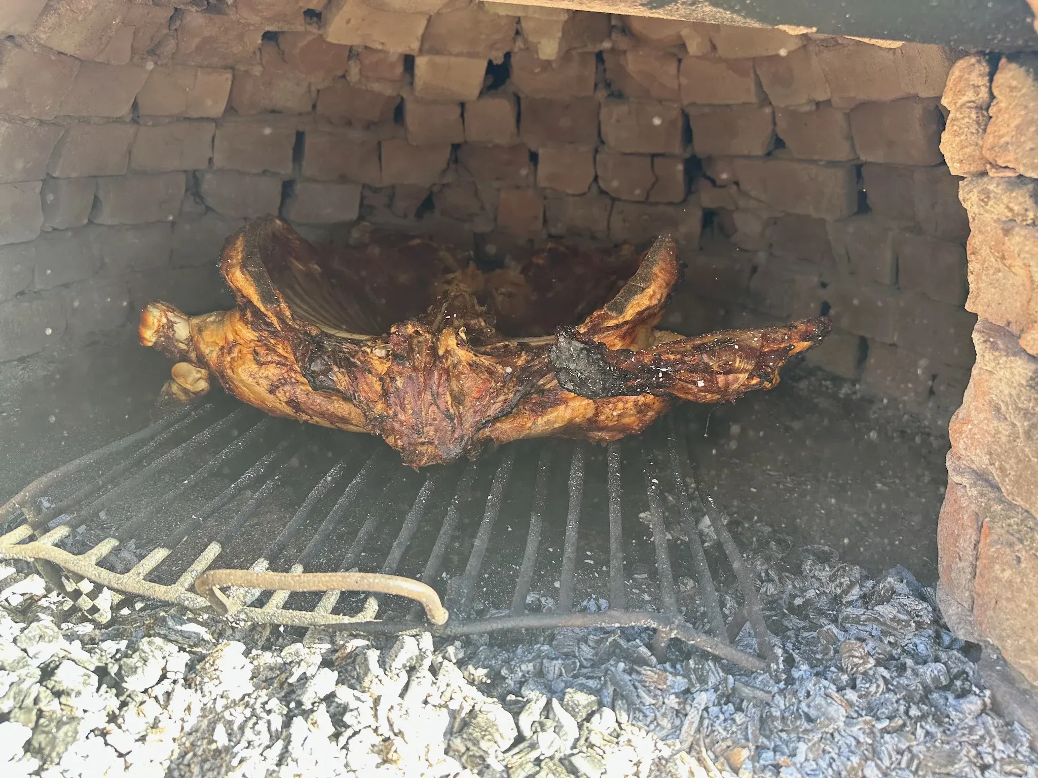 El cordero que nos preparó Niní en El Jaguel