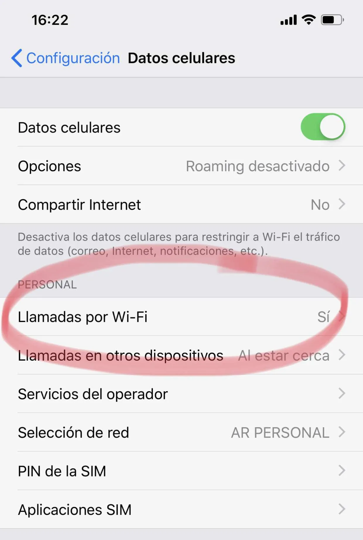 WiFi Calling de Personal Argentina